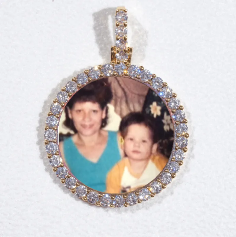 3D CIRCLE CUSTOM PICTURE PENDANT SMALL SIZE sold by The GUU Shop