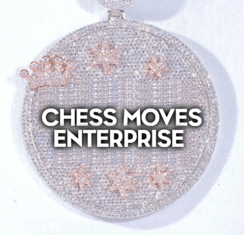 CUSTOM LETTER NECKLACE 3D BIG CROWN DISC sold by The GUU Shop