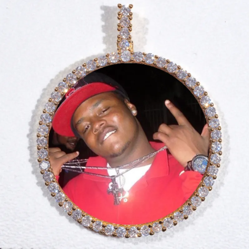 LARGE 3D CIRCLE CUSTOM PICTURE PENDANT sold by The GUU Shop