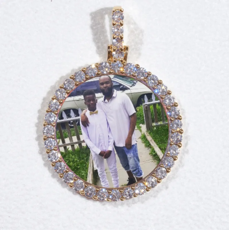 3D CIRCLE CUSTOM PICTURE PENDANT SMALL SIZE sold by The GUU Shop