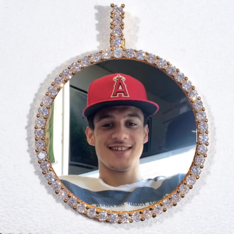 LARGE 3D CIRCLE CUSTOM PICTURE PENDANT sold by The GUU Shop