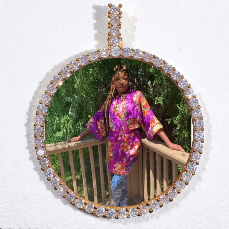 LARGE 3D CIRCLE CUSTOM PICTURE PENDANT sold by The GUU Shop