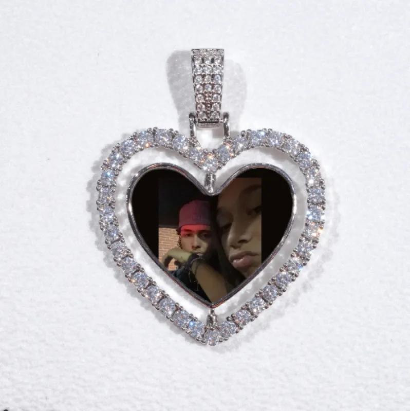 3D Spinning 2-Faced Heart Custom Picture Pendant sold by The GUU Shop