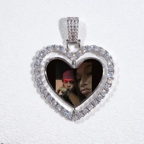 3D Spinning 2-Faced Heart Custom Picture Pendant sold by The GUU Shop