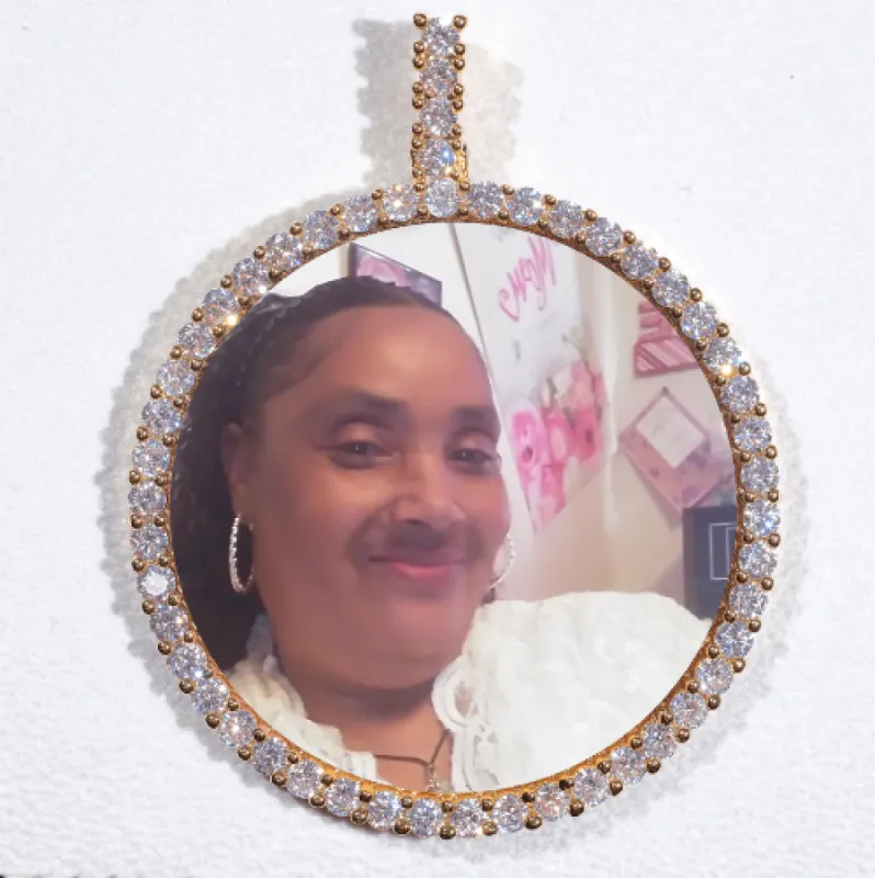 LARGE 3D CIRCLE CUSTOM PICTURE PENDANT sold by The GUU Shop