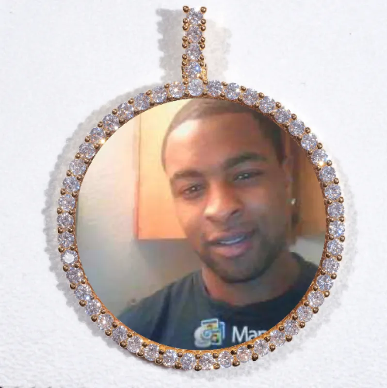 LARGE 3D CIRCLE CUSTOM PICTURE PENDANT sold by The GUU Shop