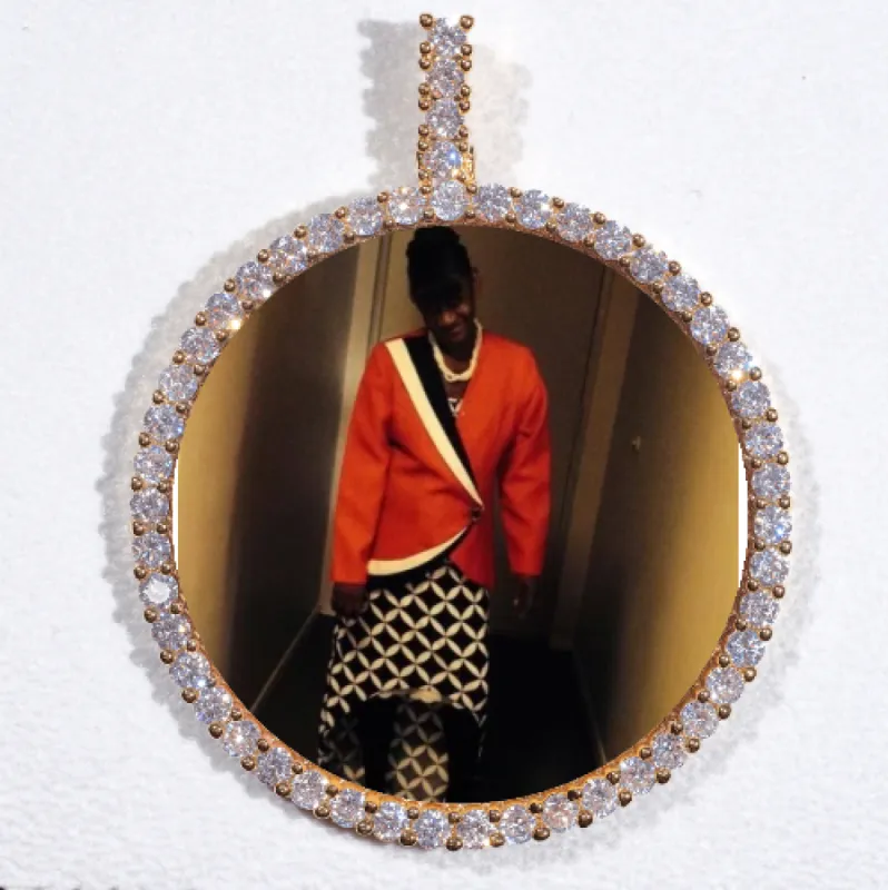 LARGE 3D CIRCLE CUSTOM PICTURE PENDANT sold by The GUU Shop