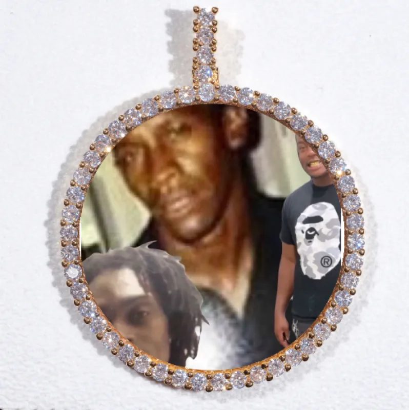 LARGE 3D CIRCLE CUSTOM PICTURE PENDANT sold by The GUU Shop