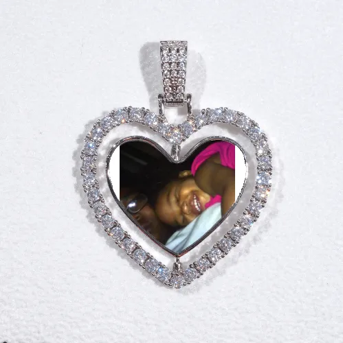 3D Spinning 2-Faced Heart Custom Picture Pendant sold by The GUU Shop