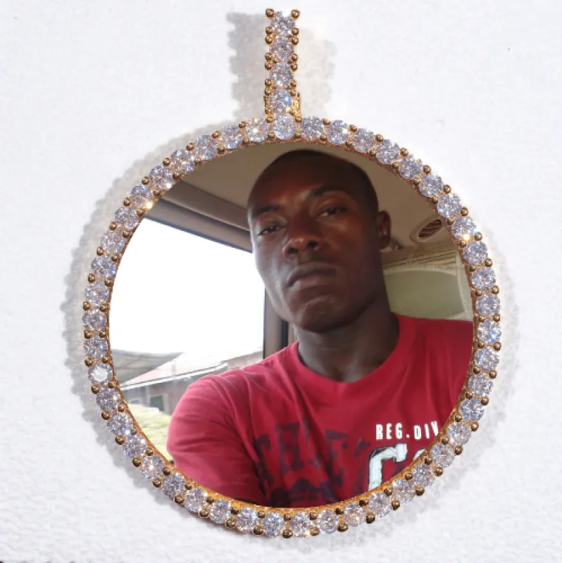 LARGE 3D CIRCLE CUSTOM PICTURE PENDANT sold by The GUU Shop