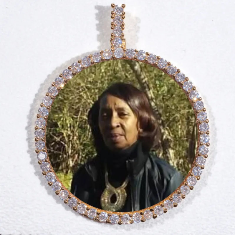 LARGE 3D CIRCLE CUSTOM PICTURE PENDANT sold by The GUU Shop