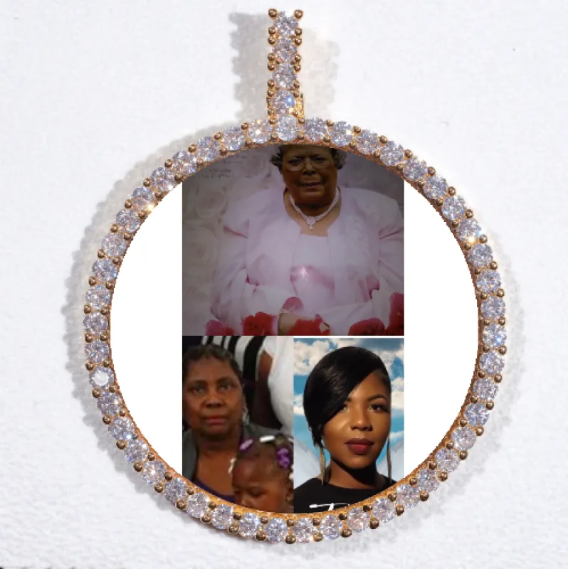 LARGE 3D CIRCLE CUSTOM PICTURE PENDANT sold by The GUU Shop