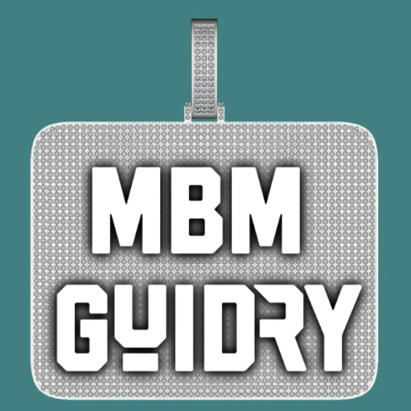 CUSTOM LETTER NECKLACE 3D BIG SQUARE sold by The GUU Shop