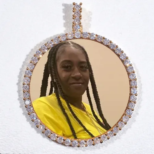 LARGE 3D CIRCLE CUSTOM PICTURE PENDANT sold by The GUU Shop