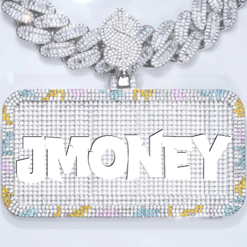 CUSTOM LETTER NECKLACE 3D COLORFUL SQUARE sold by The GUU Shop