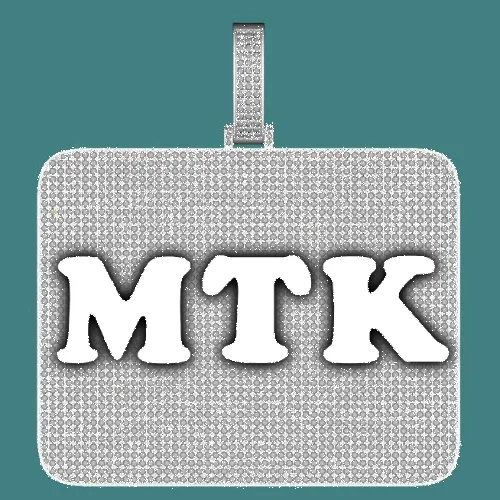 CUSTOM LETTER NECKLACE 3D BIG SQUARE sold by The GUU Shop