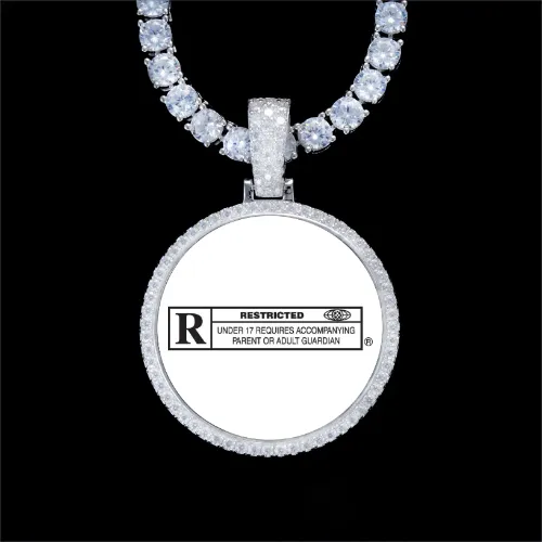 925S & VVS Moissanite 3D Circle Custom Picture Pendant sold by The GUU Shop