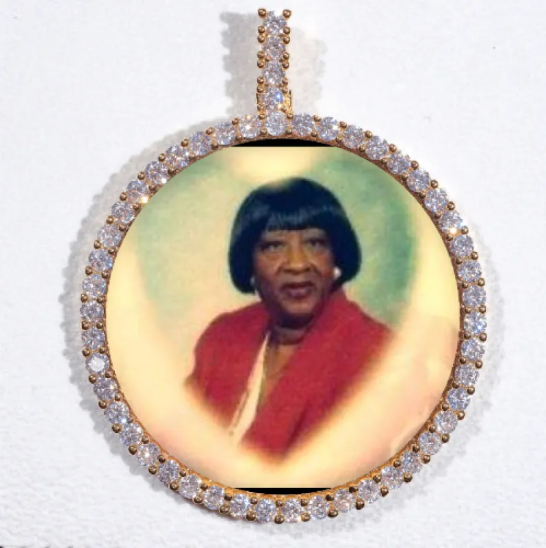 LARGE 3D CIRCLE CUSTOM PICTURE PENDANT sold by The GUU Shop