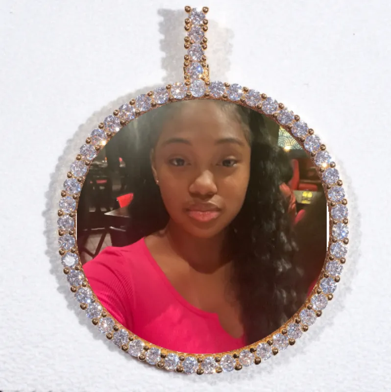 LARGE 3D CIRCLE CUSTOM PICTURE PENDANT sold by The GUU Shop