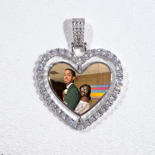 3D Spinning 2-Faced Heart Custom Picture Pendant sold by The GUU Shop