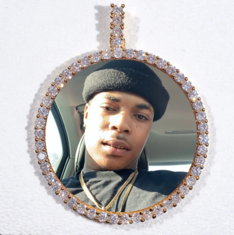 LARGE 3D CIRCLE CUSTOM PICTURE PENDANT sold by The GUU Shop