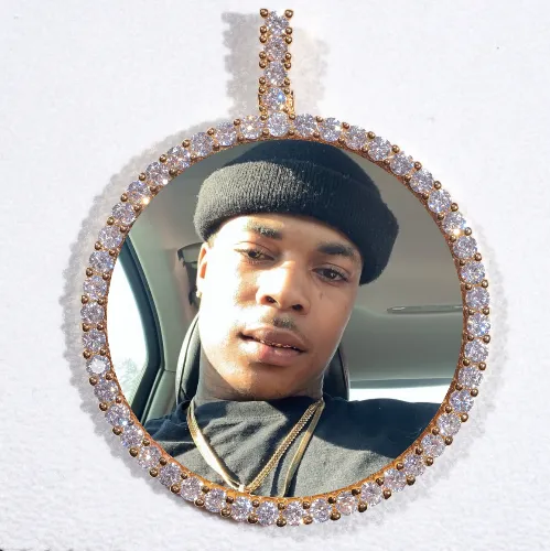 LARGE 3D CIRCLE CUSTOM PICTURE PENDANT sold by The GUU Shop