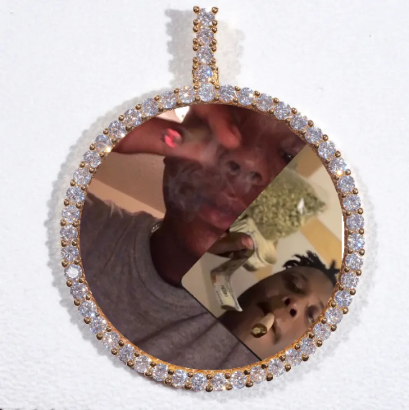 LARGE 3D CIRCLE CUSTOM PICTURE PENDANT sold by The GUU Shop