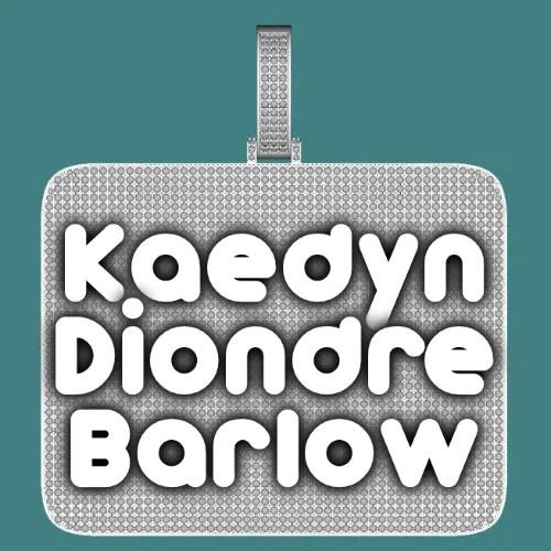 CUSTOM LETTER NECKLACE 3D BIG SQUARE sold by The GUU Shop