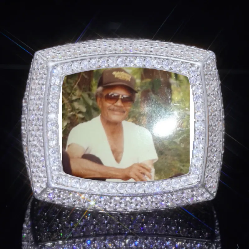 3D CUSTOM PICTURE ICED RING sold by The GUU Shop