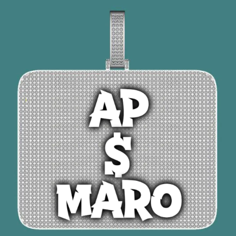 CUSTOM LETTER NECKLACE 3D BIG SQUARE sold by The GUU Shop