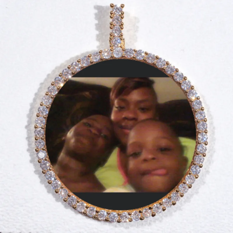 LARGE 3D CIRCLE CUSTOM PICTURE PENDANT sold by The GUU Shop