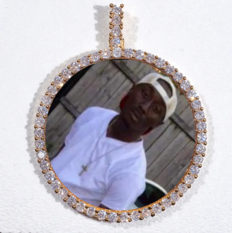 LARGE 3D CIRCLE CUSTOM PICTURE PENDANT sold by The GUU Shop