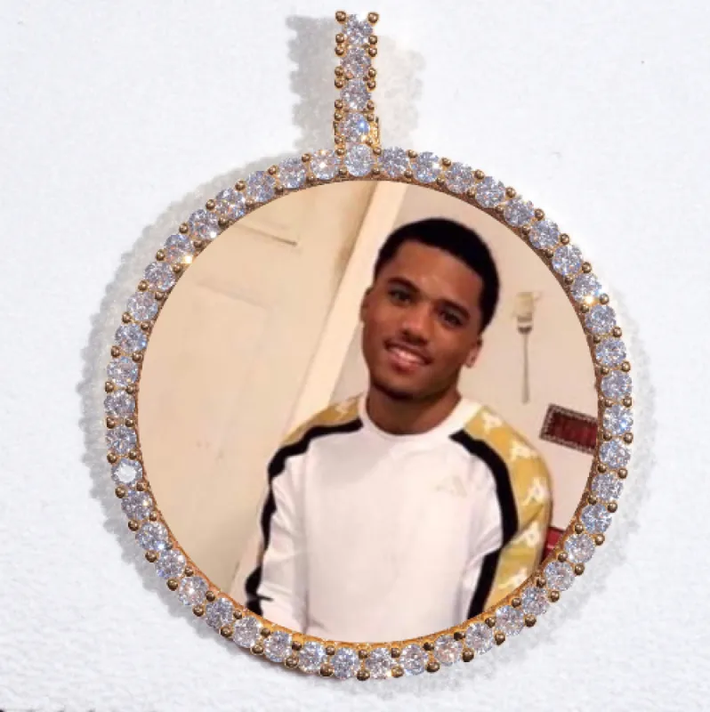 LARGE 3D CIRCLE CUSTOM PICTURE PENDANT sold by The GUU Shop