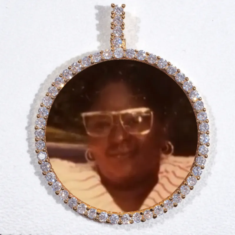 LARGE 3D CIRCLE CUSTOM PICTURE PENDANT sold by The GUU Shop