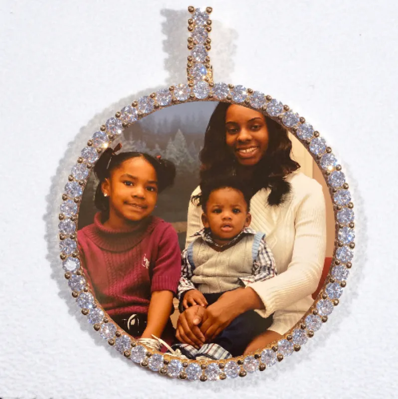 LARGE 3D CIRCLE CUSTOM PICTURE PENDANT sold by The GUU Shop