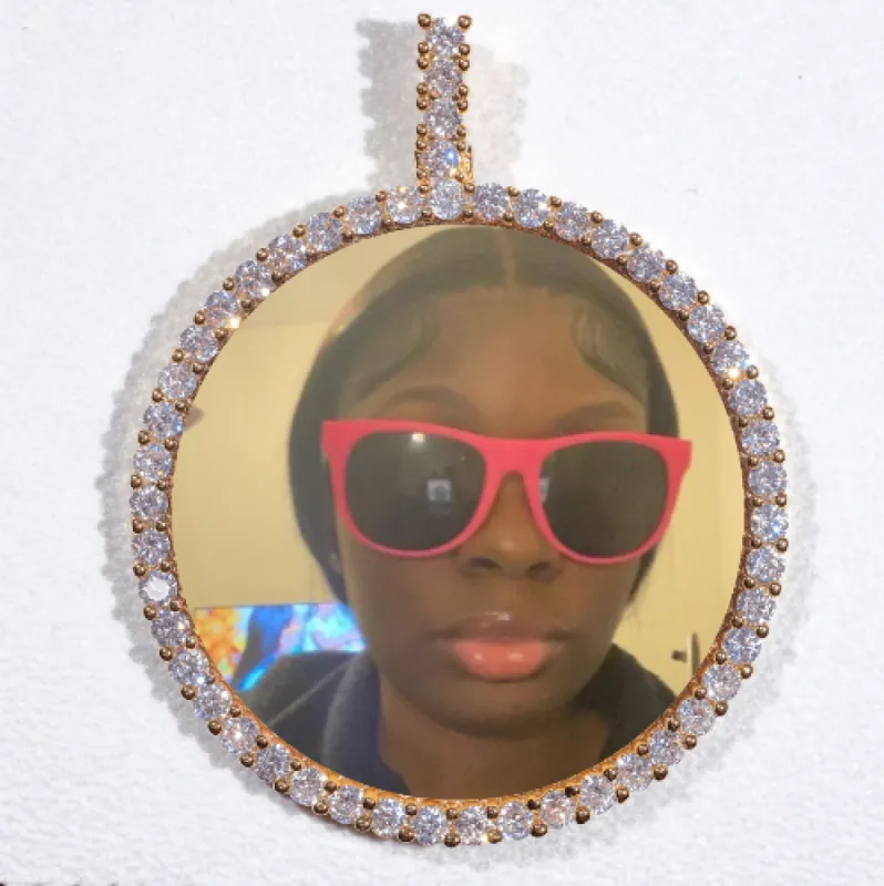 LARGE 3D CIRCLE CUSTOM PICTURE PENDANT sold by The GUU Shop