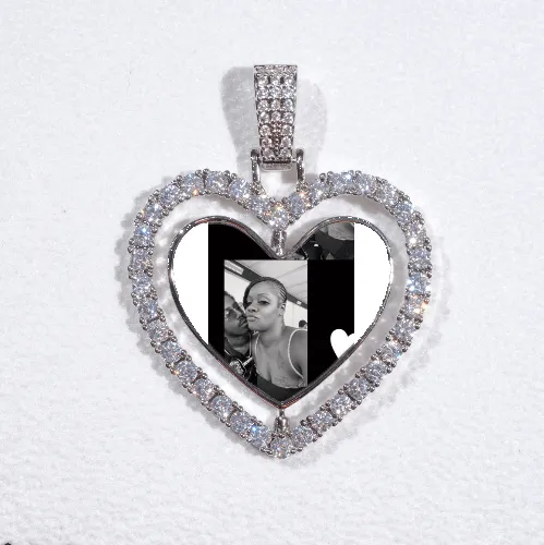 3D Spinning 2-Faced Heart Custom Picture Pendant sold by The GUU Shop