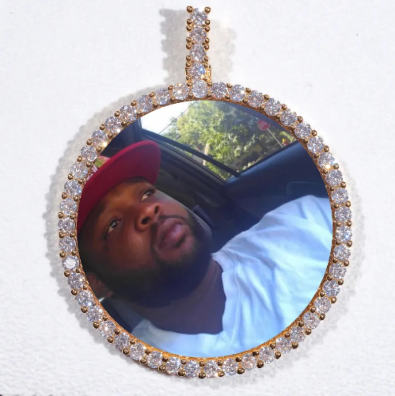 LARGE 3D CIRCLE CUSTOM PICTURE PENDANT sold by The GUU Shop