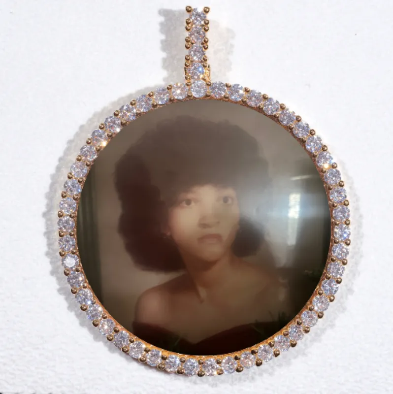 LARGE 3D CIRCLE CUSTOM PICTURE PENDANT sold by The GUU Shop