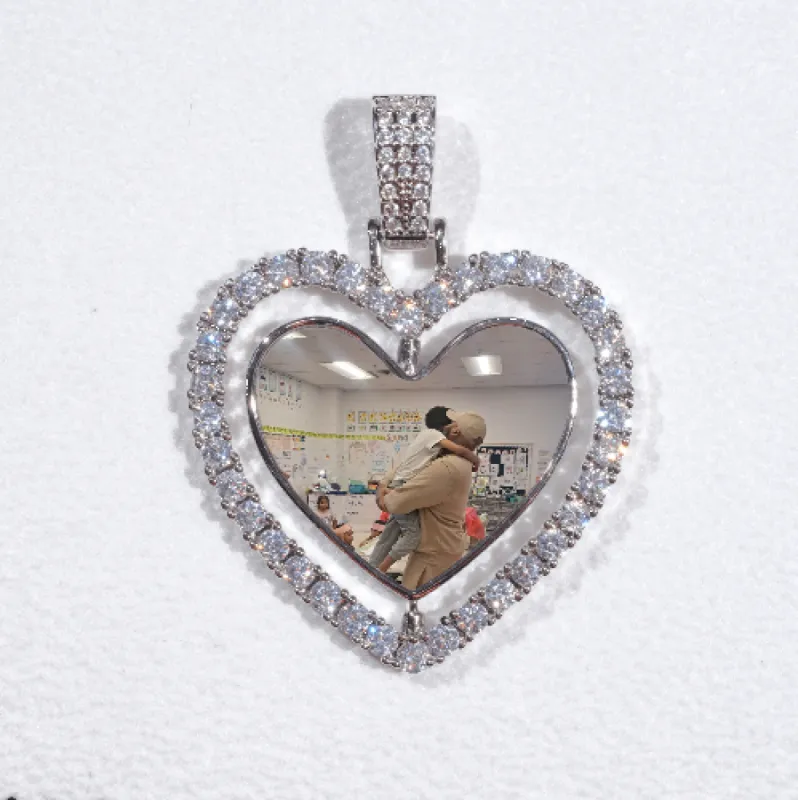 3D Spinning 2-Faced Heart Custom Picture Pendant sold by The GUU Shop