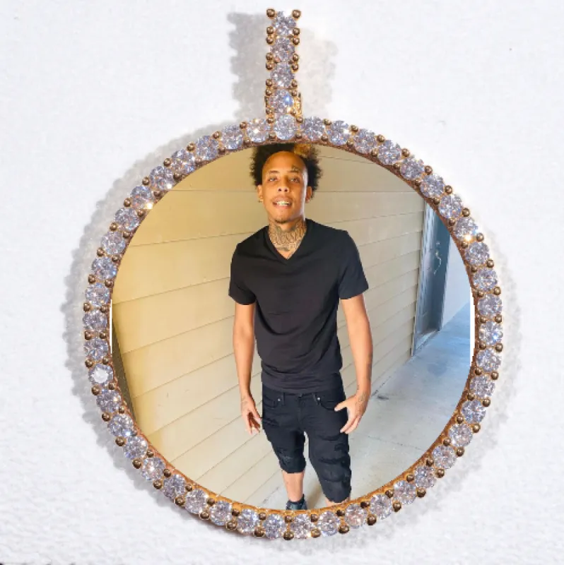 LARGE 3D CIRCLE CUSTOM PICTURE PENDANT sold by The GUU Shop