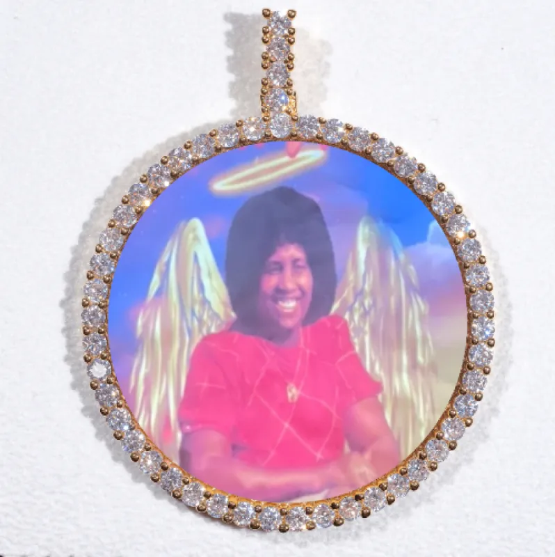 LARGE 3D CIRCLE CUSTOM PICTURE PENDANT sold by The GUU Shop