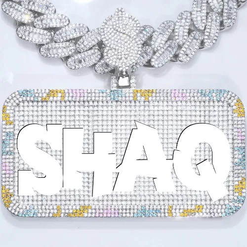 CUSTOM LETTER NECKLACE 3D COLORFUL SQUARE sold by The GUU Shop