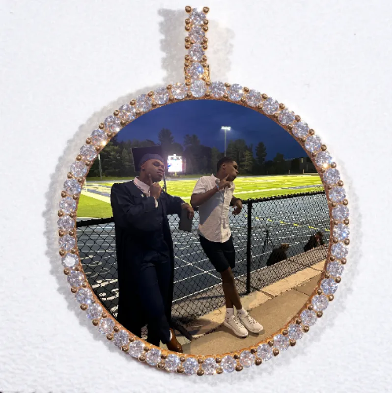 LARGE 3D CIRCLE CUSTOM PICTURE PENDANT sold by The GUU Shop