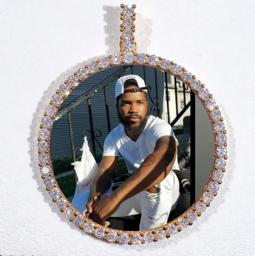 LARGE 3D CIRCLE CUSTOM PICTURE PENDANT sold by The GUU Shop