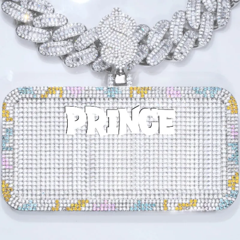 CUSTOM LETTER NECKLACE 3D COLORFUL SQUARE sold by The GUU Shop