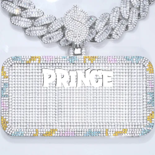 CUSTOM LETTER NECKLACE 3D COLORFUL SQUARE sold by The GUU Shop