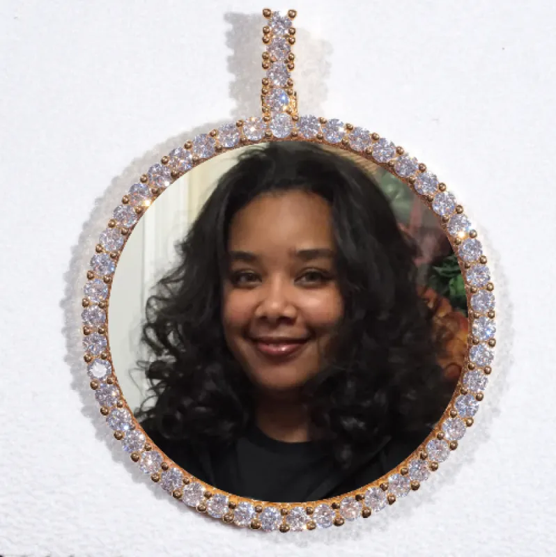 LARGE 3D CIRCLE CUSTOM PICTURE PENDANT sold by The GUU Shop