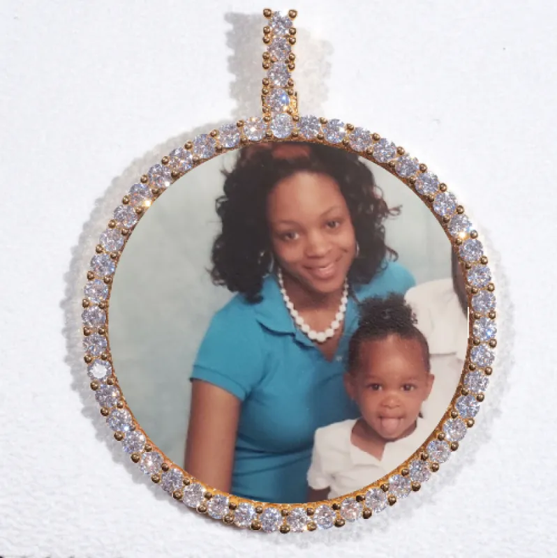 LARGE 3D CIRCLE CUSTOM PICTURE PENDANT sold by The GUU Shop