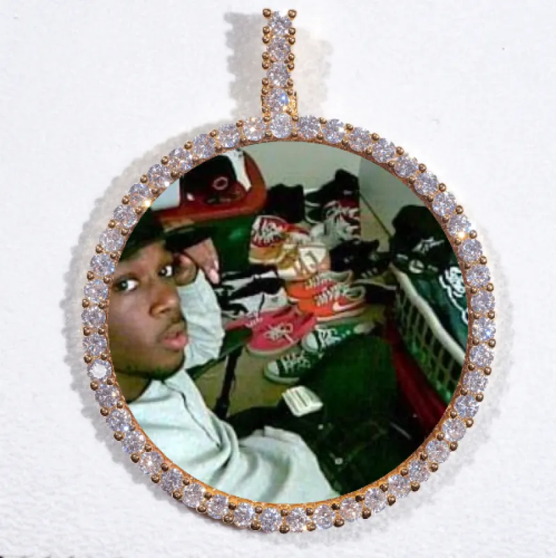 LARGE 3D CIRCLE CUSTOM PICTURE PENDANT sold by The GUU Shop